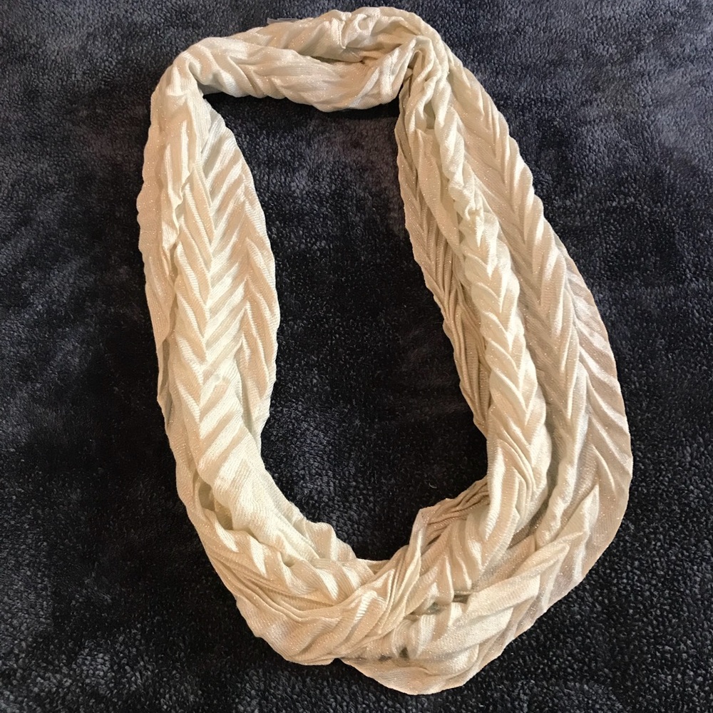 Silver/Cream Infinity Scarf